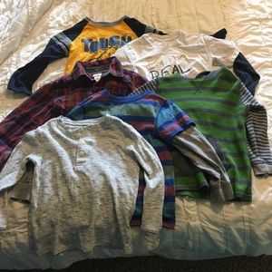 6 shirts boys winter bundle ! Size 4-5